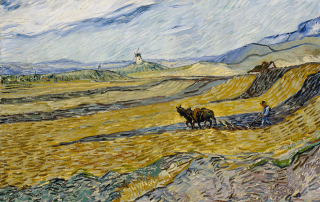 Enclosed Field with Ploughman, Vincent van Gogh